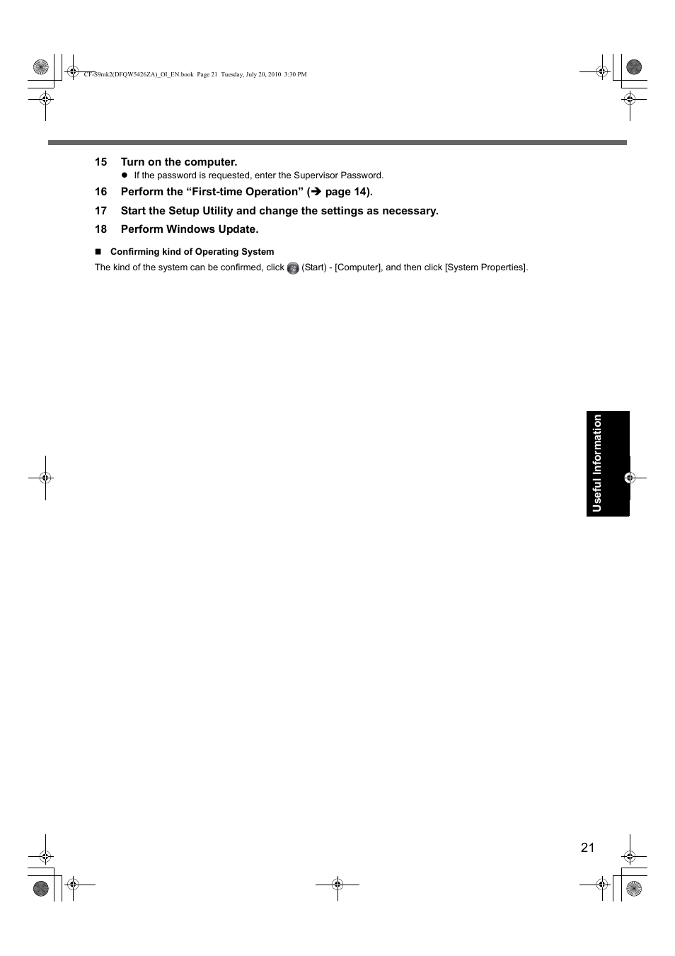 Panasonic CF-S9 User Manual | Page 21 / 36