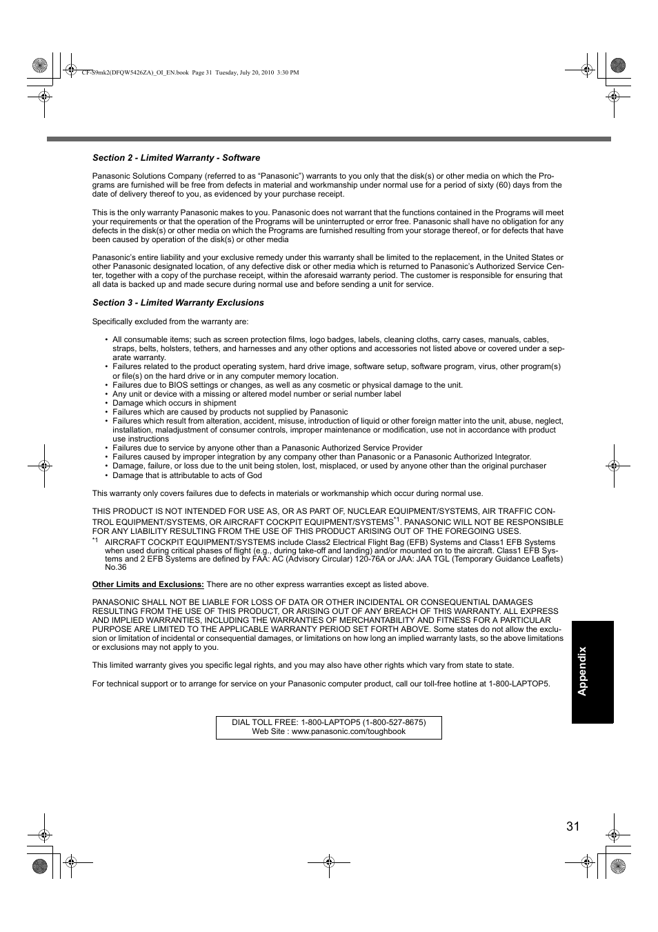 Panasonic CF-S9 User Manual | Page 31 / 36