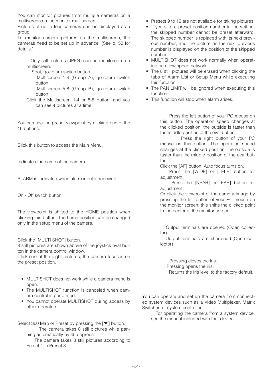 Panasonic WV-NS324 User Manual | Page 24 / 64