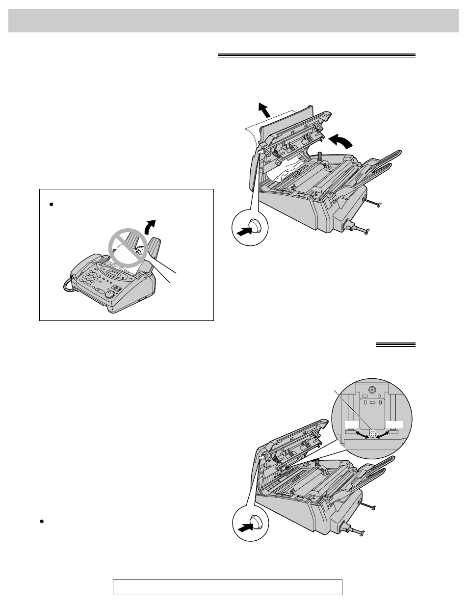 Jams, Sending document jams, Sending document does not feed, or multi-feeds | Panasonic KX-FM106 User Manual | Page 114 / 148