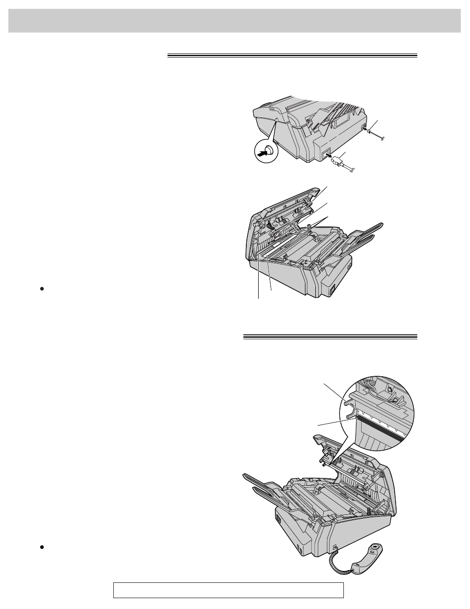 Cleaning, Document feeder, Thermal head and black bar | Panasonic KX-FM106 User Manual | Page 118 / 148