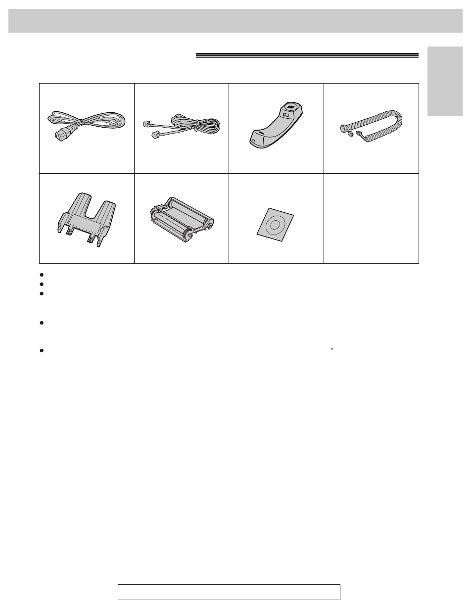 Accessories, Included accessories | Panasonic KX-FM106 User Manual | Page 15 / 148