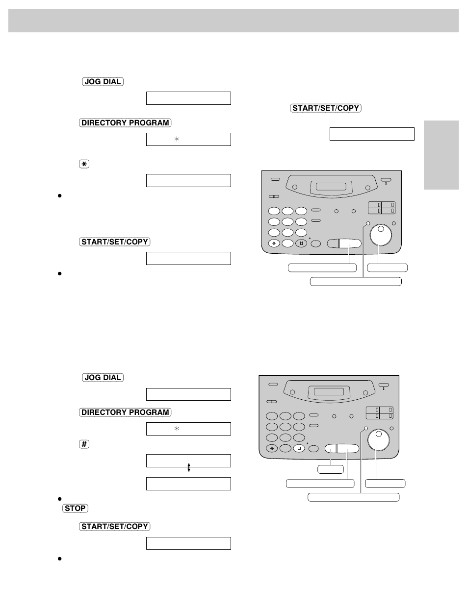 Jog dial, Editing a stored name and number, Erasing a stored name and number | Panasonic KX-FM106 User Manual | Page 37 / 148