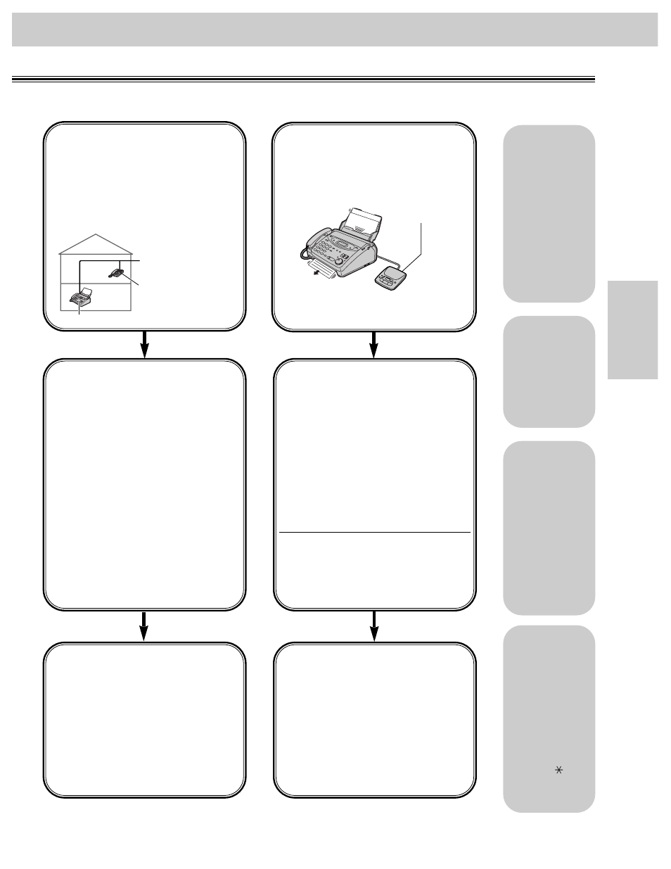 Receiving faxes, Option c option d other options | Panasonic KX-FM106 User Manual | Page 63 / 148