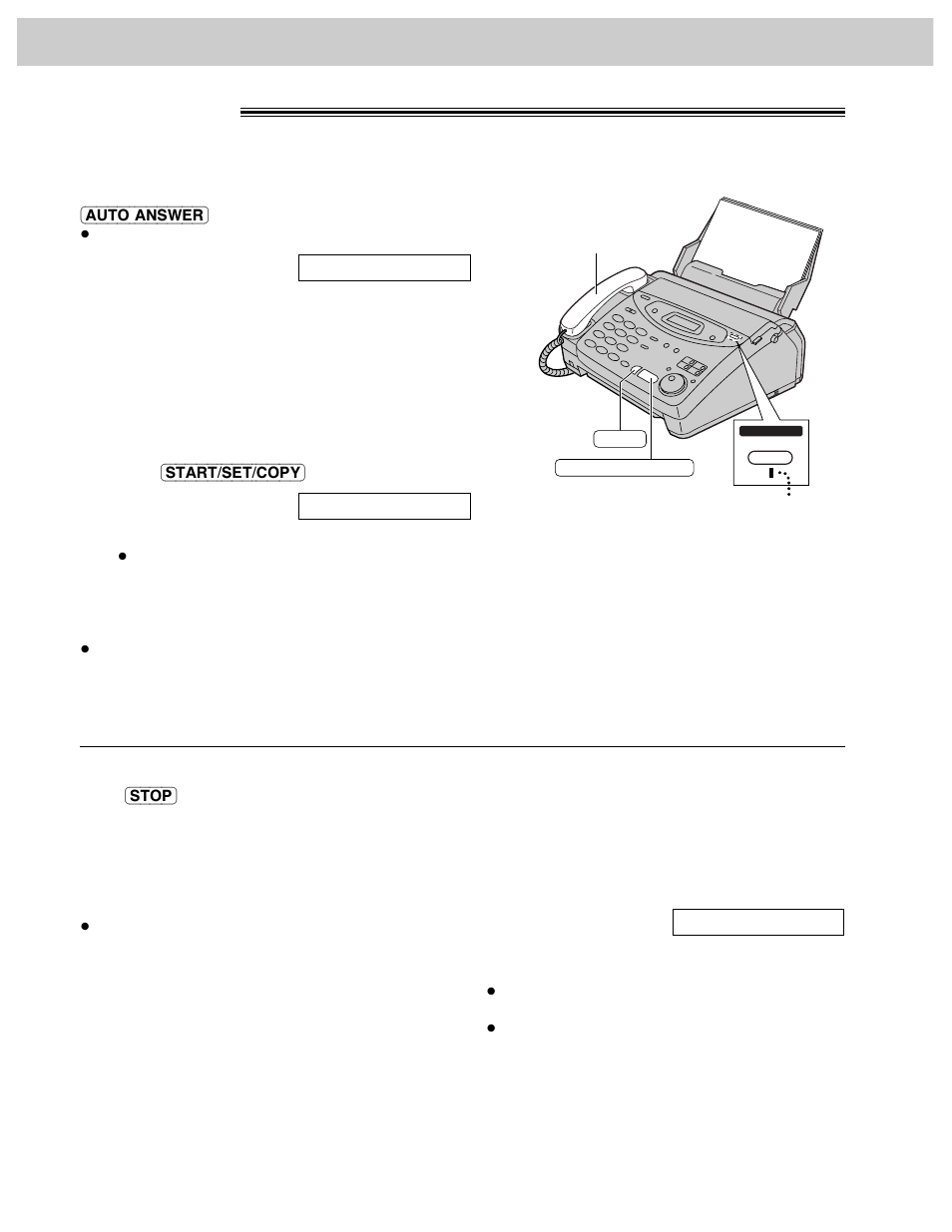 Receiving faxes tel mode, Answering all calls manually), Friendly reception feature | Panasonic KX-FM106 User Manual | Page 64 / 148