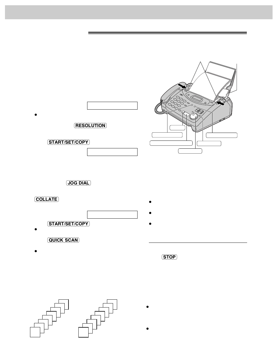 Copying making a copy, Printing collated copies | Panasonic KX-FM106 User Manual | Page 82 / 148