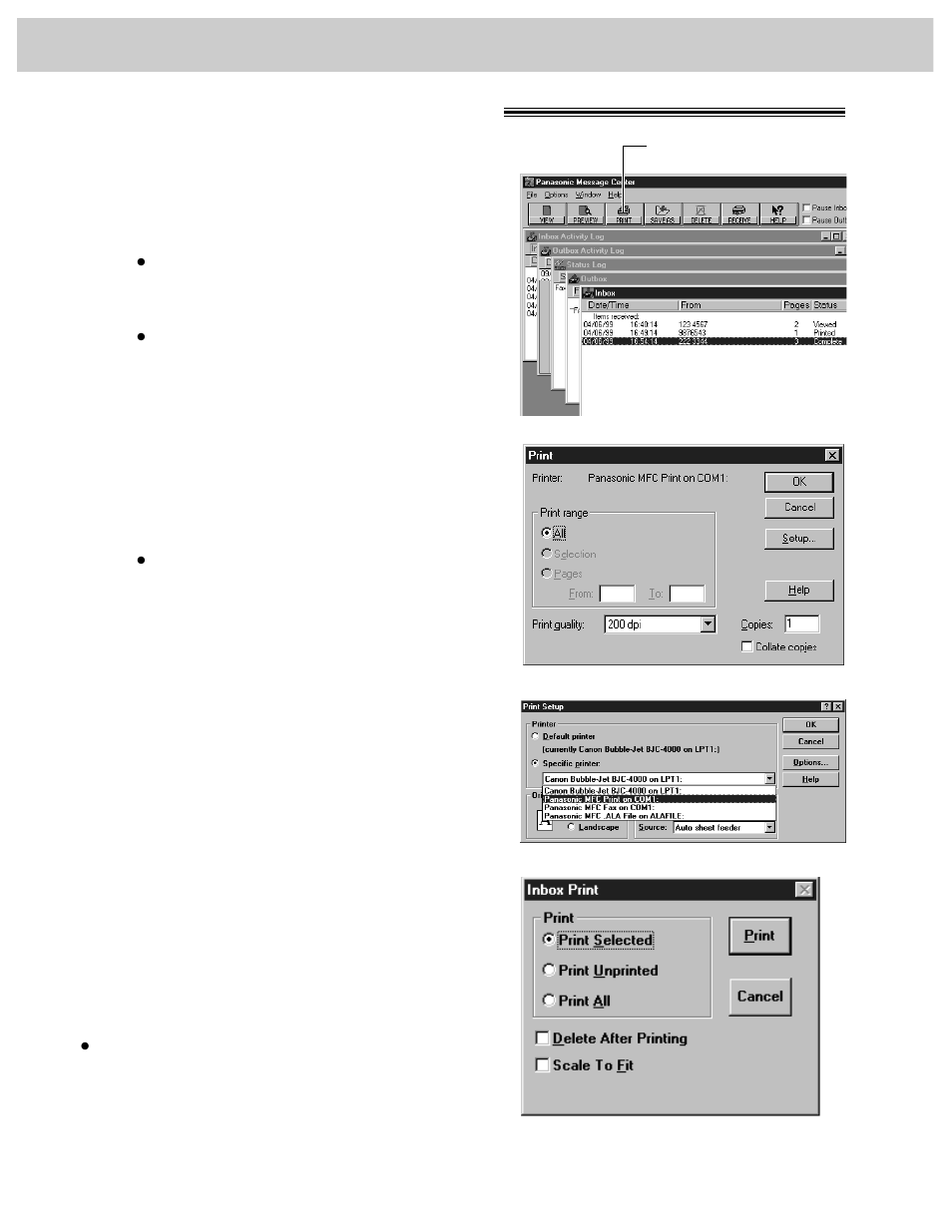 Pc receiving printing received documents | Panasonic KX-FM106 User Manual | Page 94 / 148