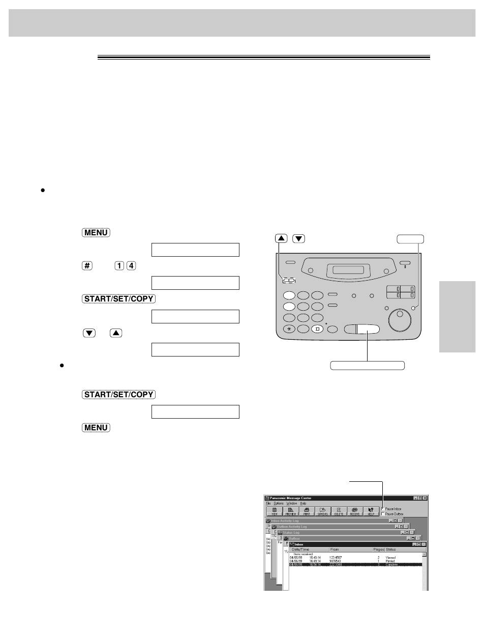 More information pc link, Turning pc related functions on/off) | Panasonic KX-FM106 User Manual | Page 97 / 148