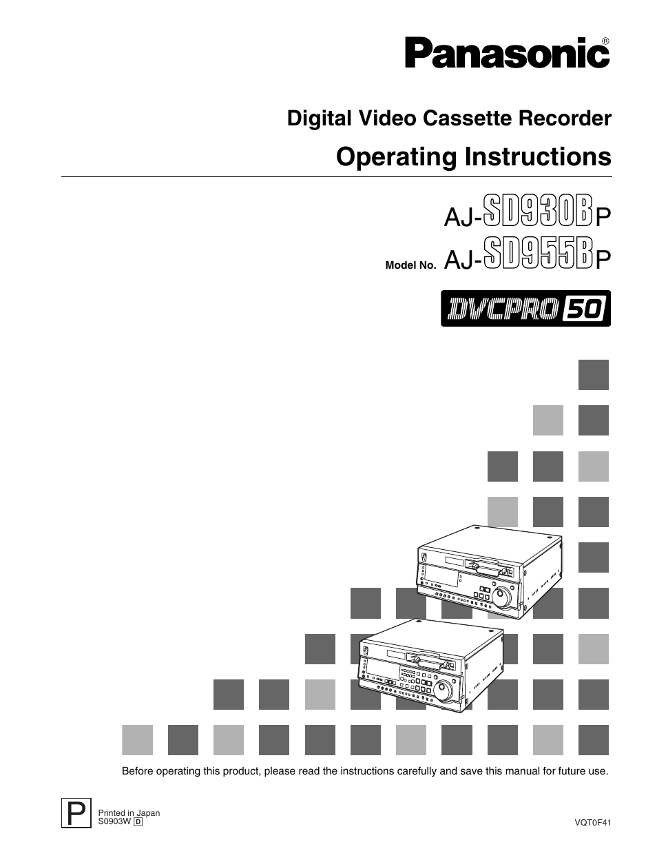 Panasonic AJ-SD930BP User Manual | 80 pages