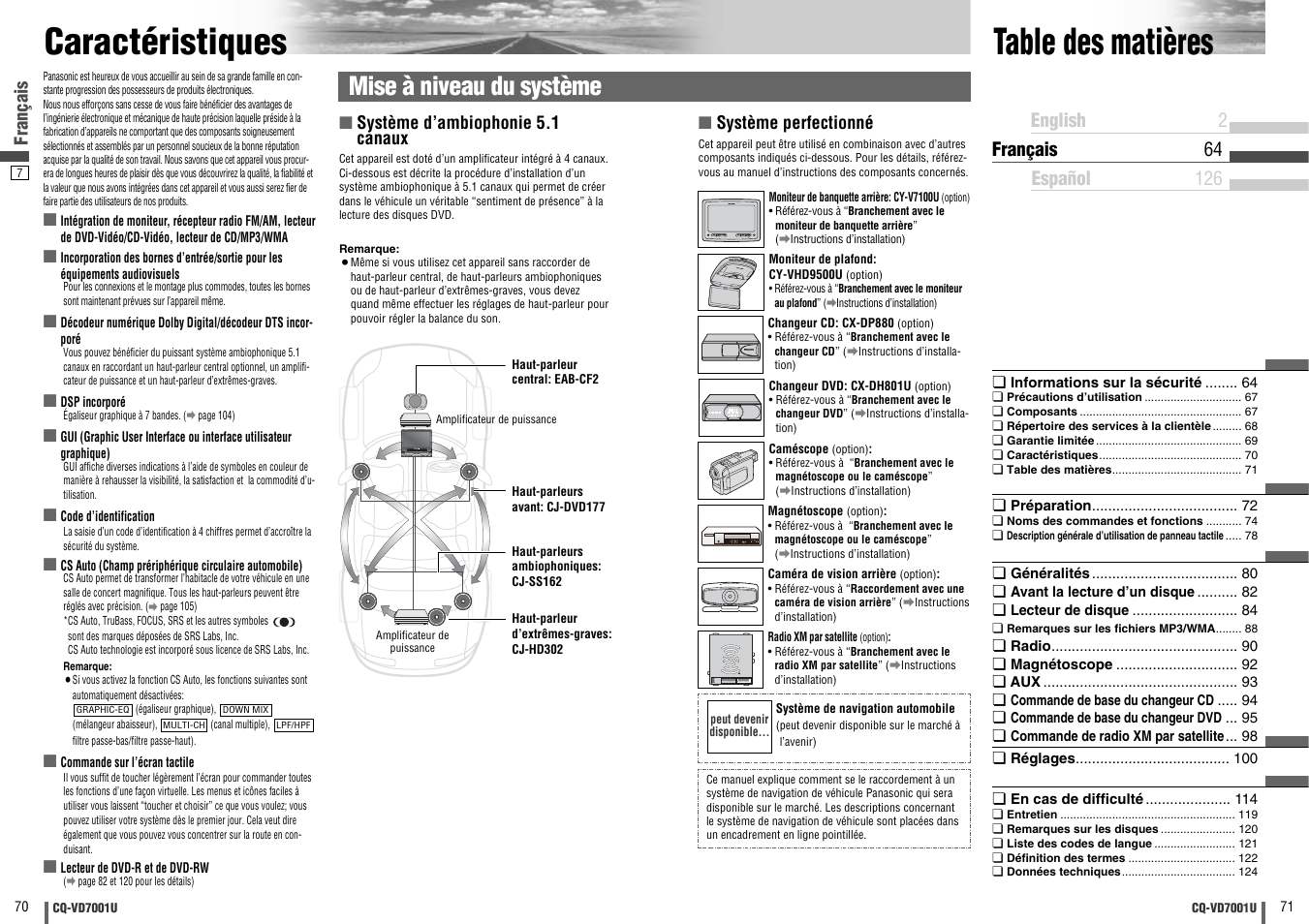 Panasonic CQ-VD7001U User Manual | Page 36 / 93