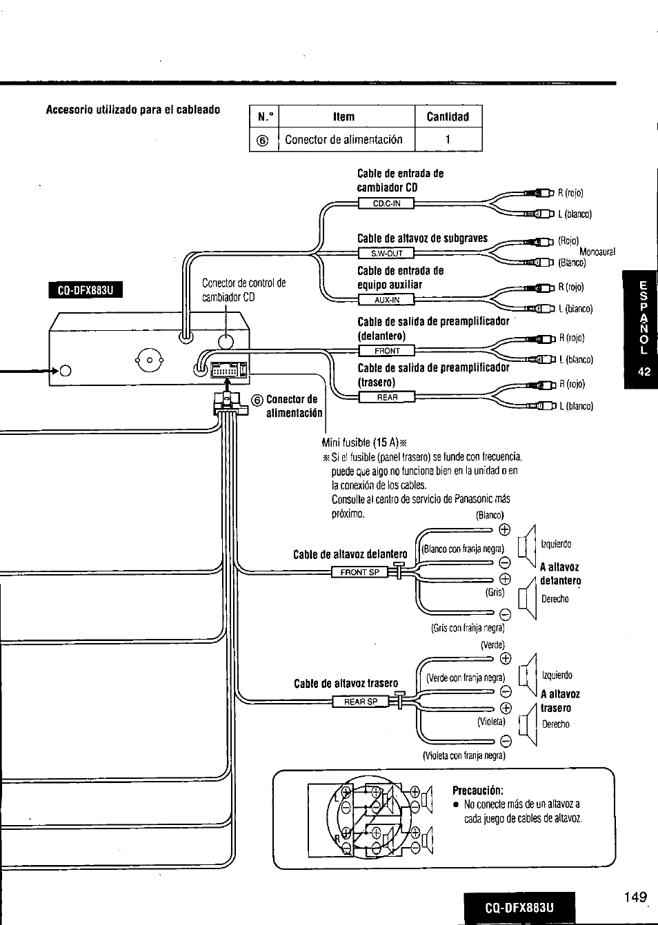 Panasonic CQ-DFX883U User Manual | Page 149 / 156