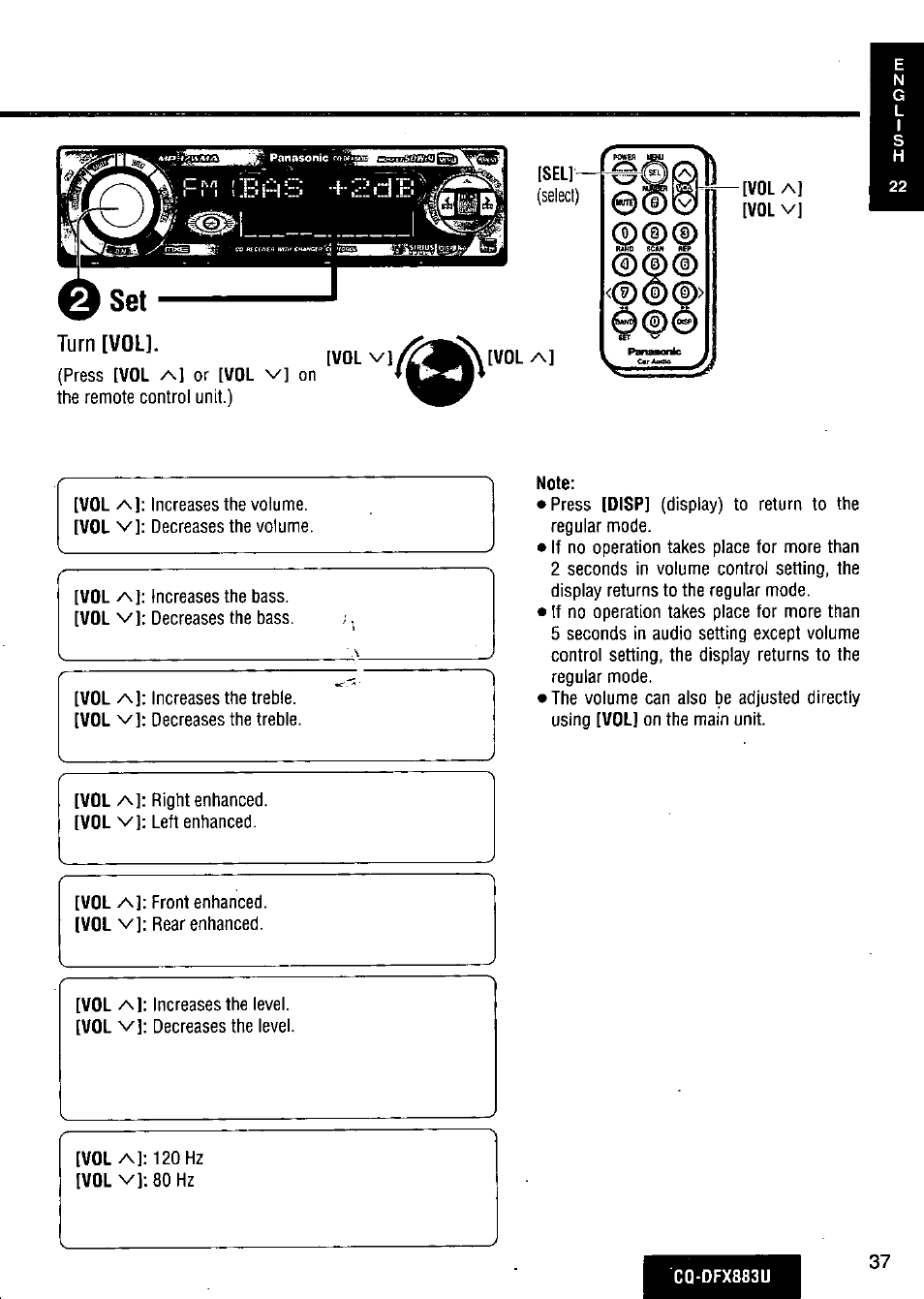 Panasonic CQ-DFX883U User Manual | Page 37 / 156