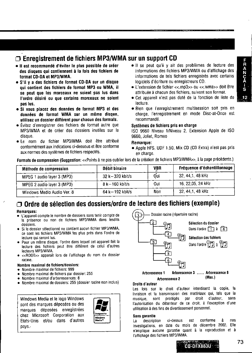 Panasonic CQ-DFX883U User Manual | Page 73 / 156