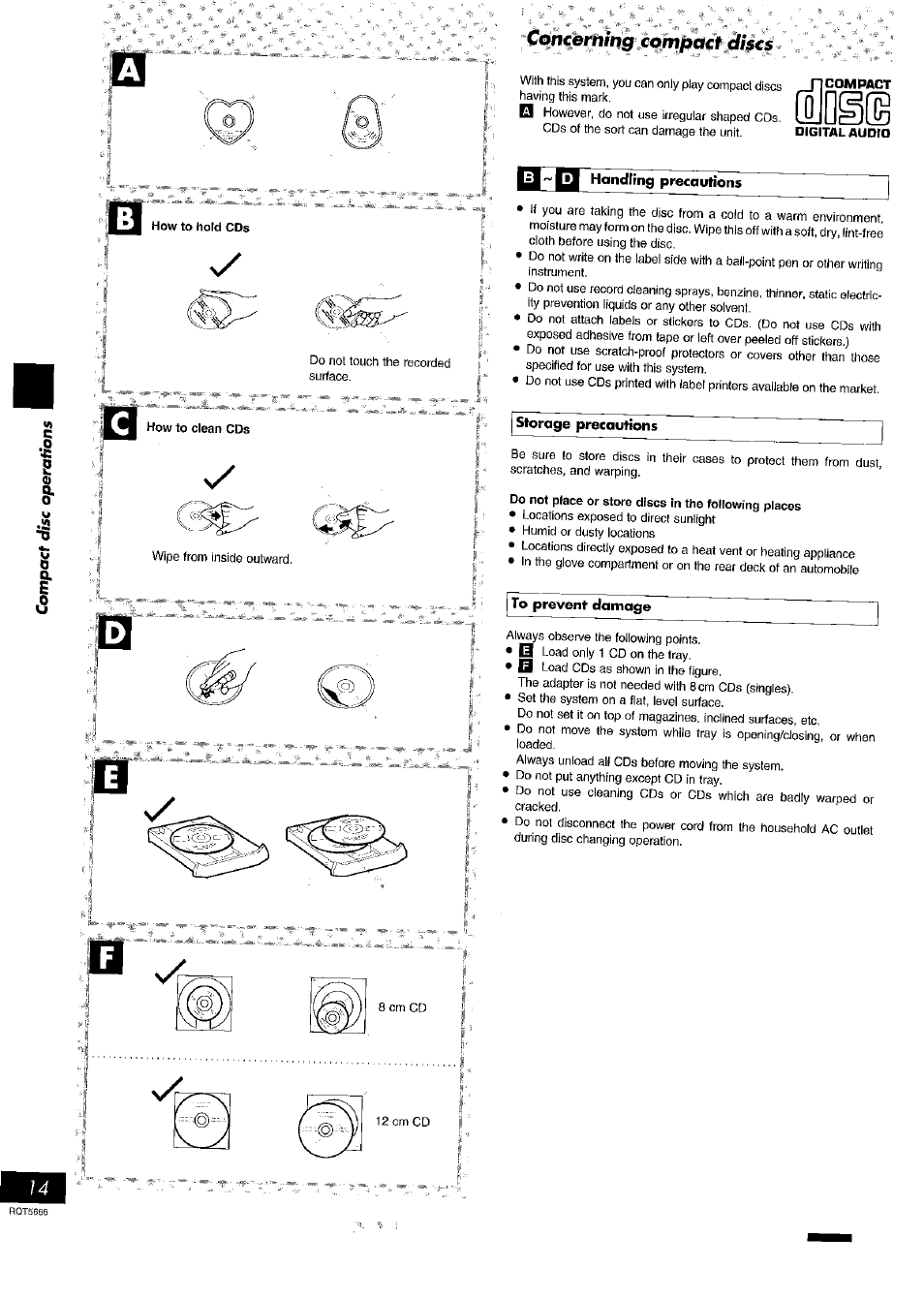 U handling precautions, Storage precautions, To prevent damage | Safety precautions | Panasonic SC- AK54 User Manual | Page 14 / 32