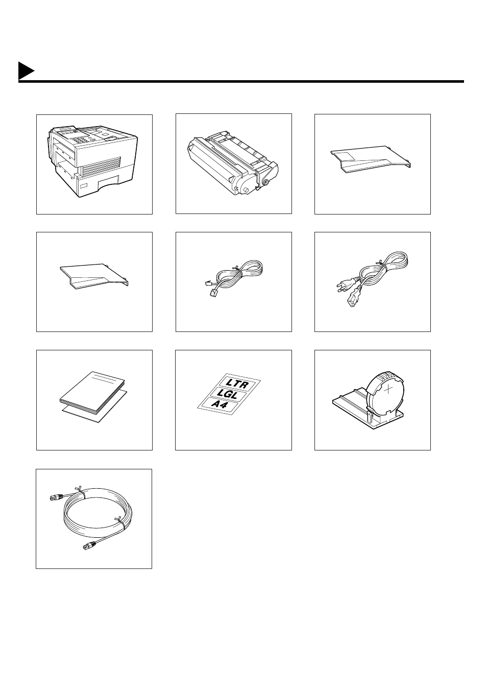 Installing your machine, Main unit and accessories | Panasonic PANAFAX DX-2000 User Manual | Page 28 / 218