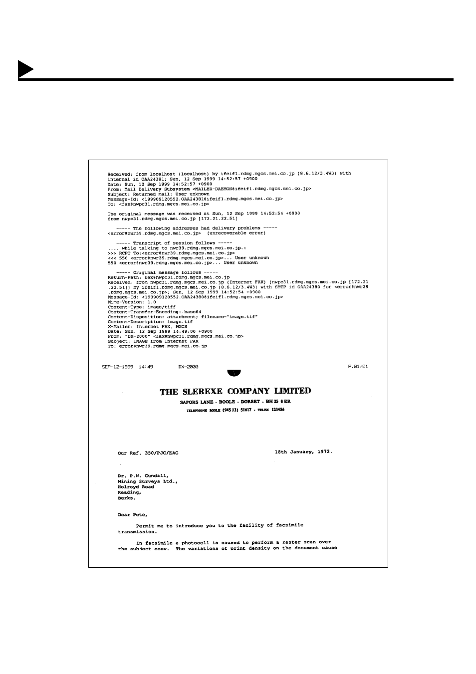Returned email, Sending documents via lan | Panasonic PANAFAX DX-2000 User Manual | Page 88 / 218