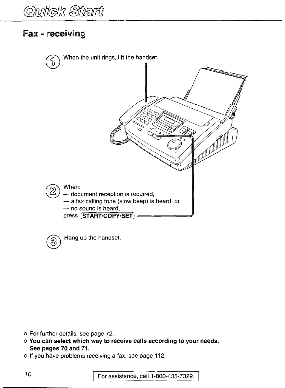 Fax - receovong | Panasonic Compact Plain Paper FAX KX-FP270 User Manual | Page 10 / 144