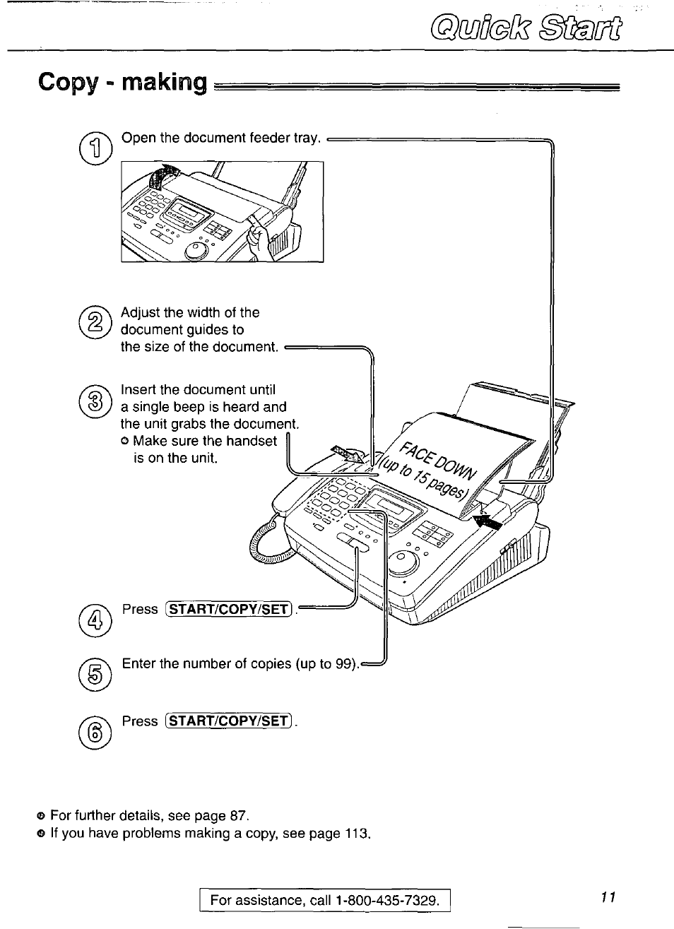 Bwb©[is ^mirs | Panasonic Compact Plain Paper FAX KX-FP270 User Manual | Page 11 / 144