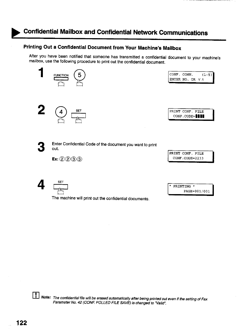 Panasonic PANAFAX UF-550 User Manual | Page 124 / 180