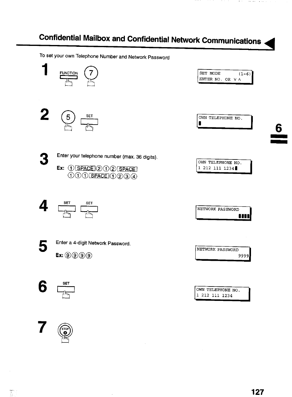 Panasonic PANAFAX UF-550 User Manual | Page 129 / 180