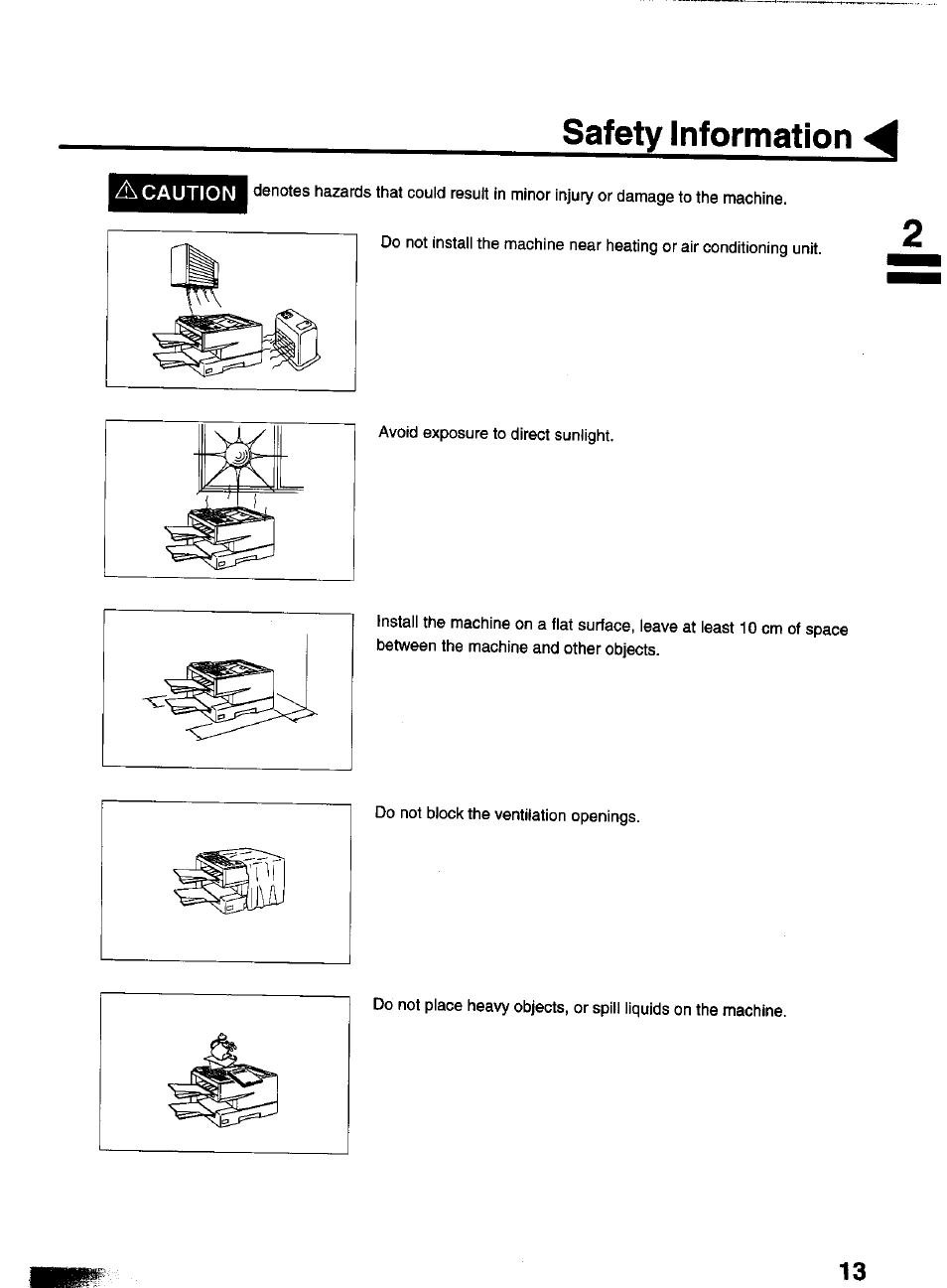 A caution, Safety information | Panasonic PANAFAX UF-550 User Manual | Page 15 / 180