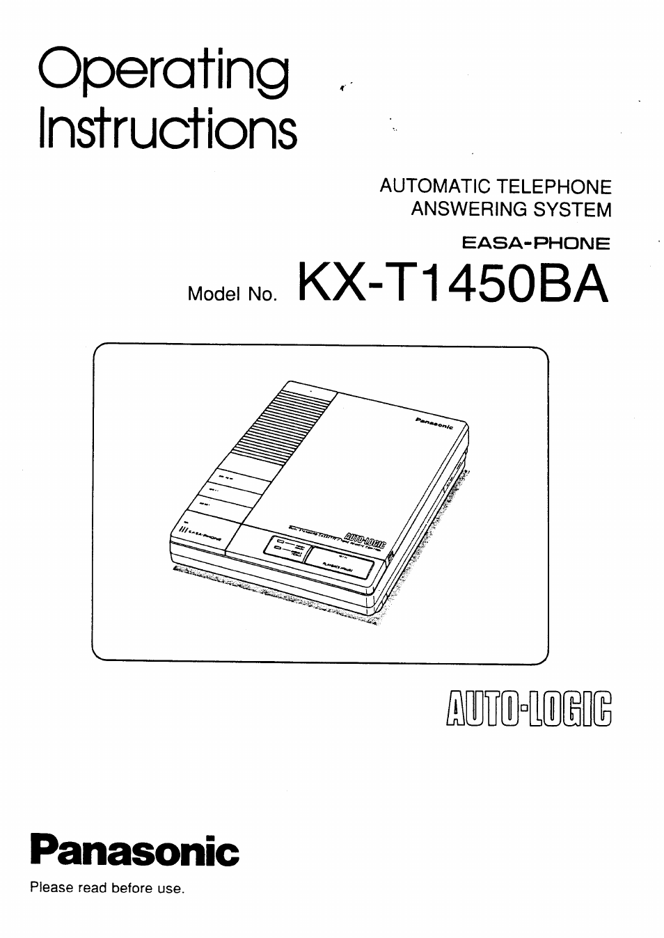 Panasonic kx t1450 User Manual | 23 pages