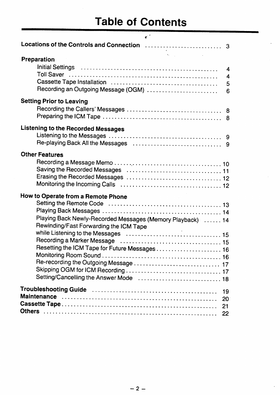 Panasonic kx t1450 User Manual | Page 3 / 23