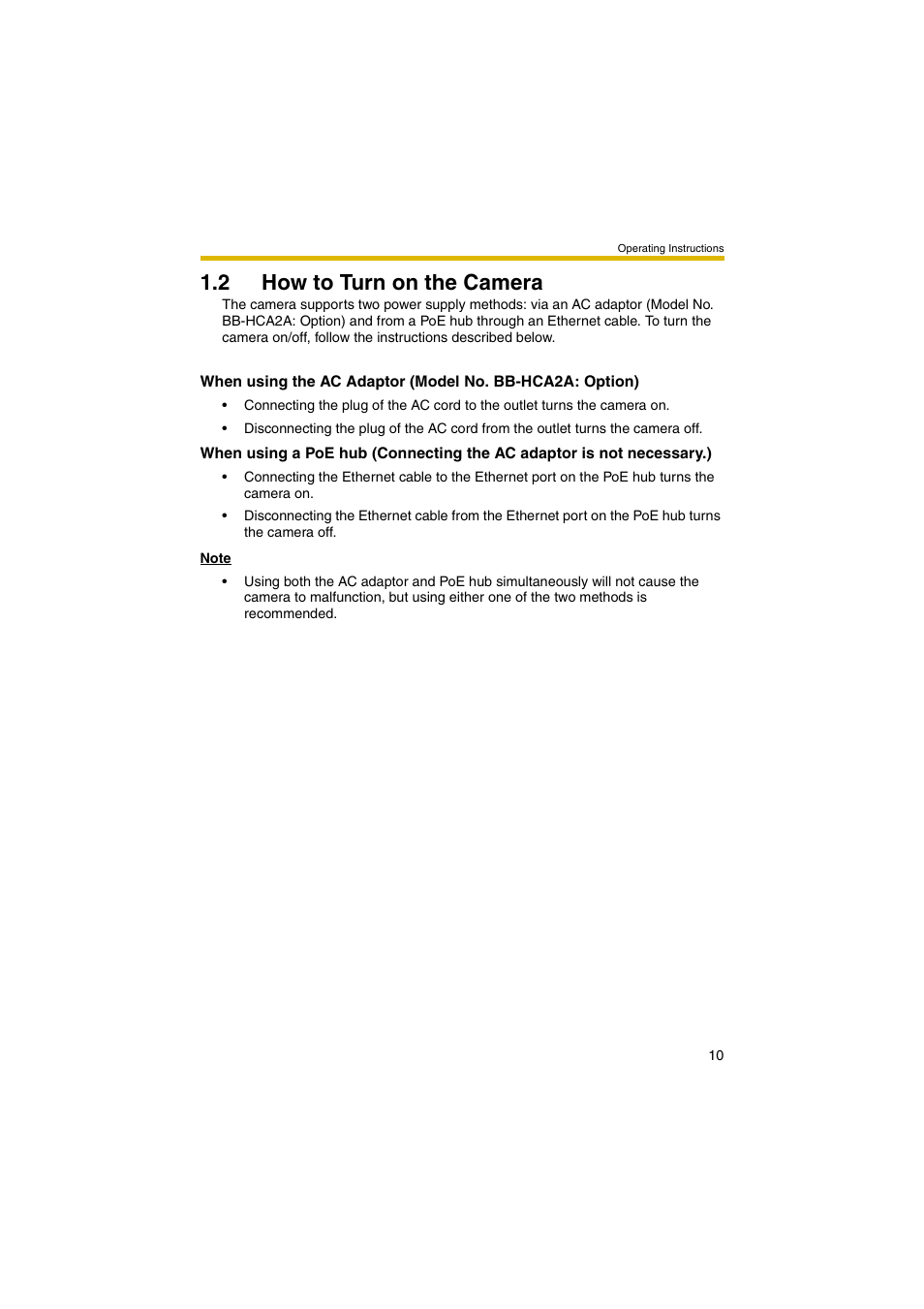 2 how to turn on the camera | Panasonic BB-HCM403A User Manual | Page 10 / 184