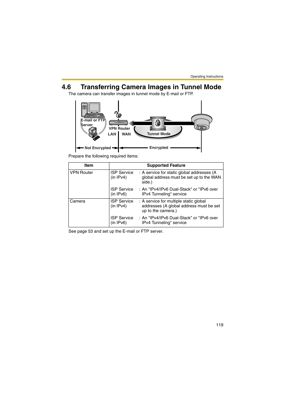 6 transferring camera images in tunnel mode | Panasonic BB-HCM403A User Manual | Page 119 / 184