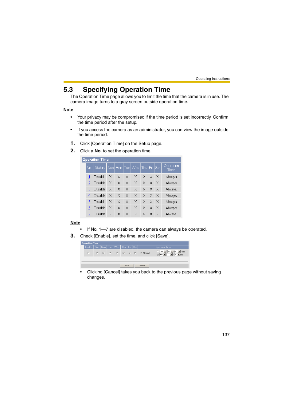 3 specifying operation time | Panasonic BB-HCM403A User Manual | Page 137 / 184