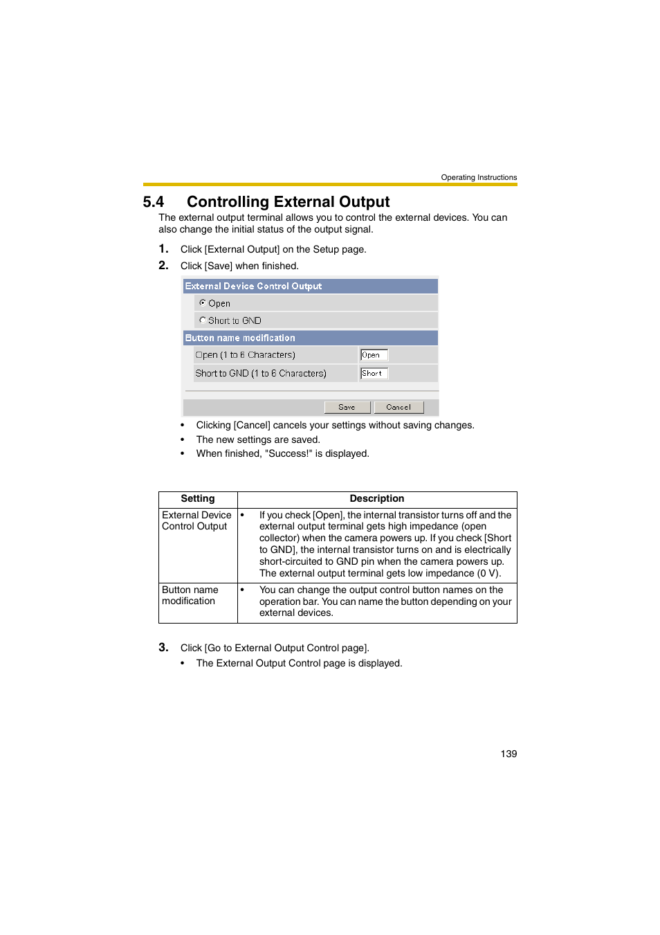 4 controlling external output | Panasonic BB-HCM403A User Manual | Page 139 / 184