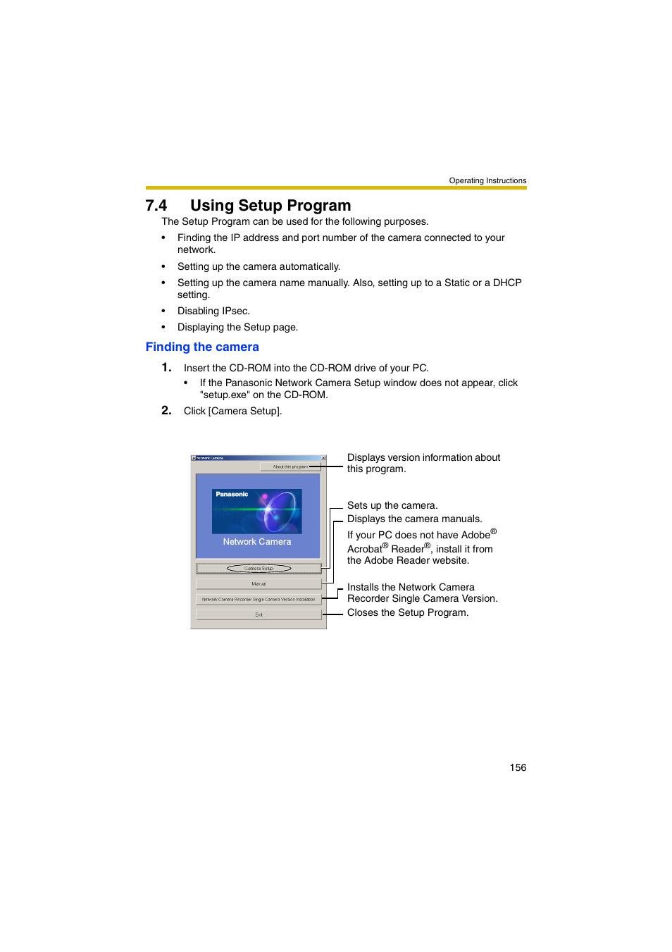 4 using setup program | Panasonic BB-HCM403A User Manual | Page 156 / 184