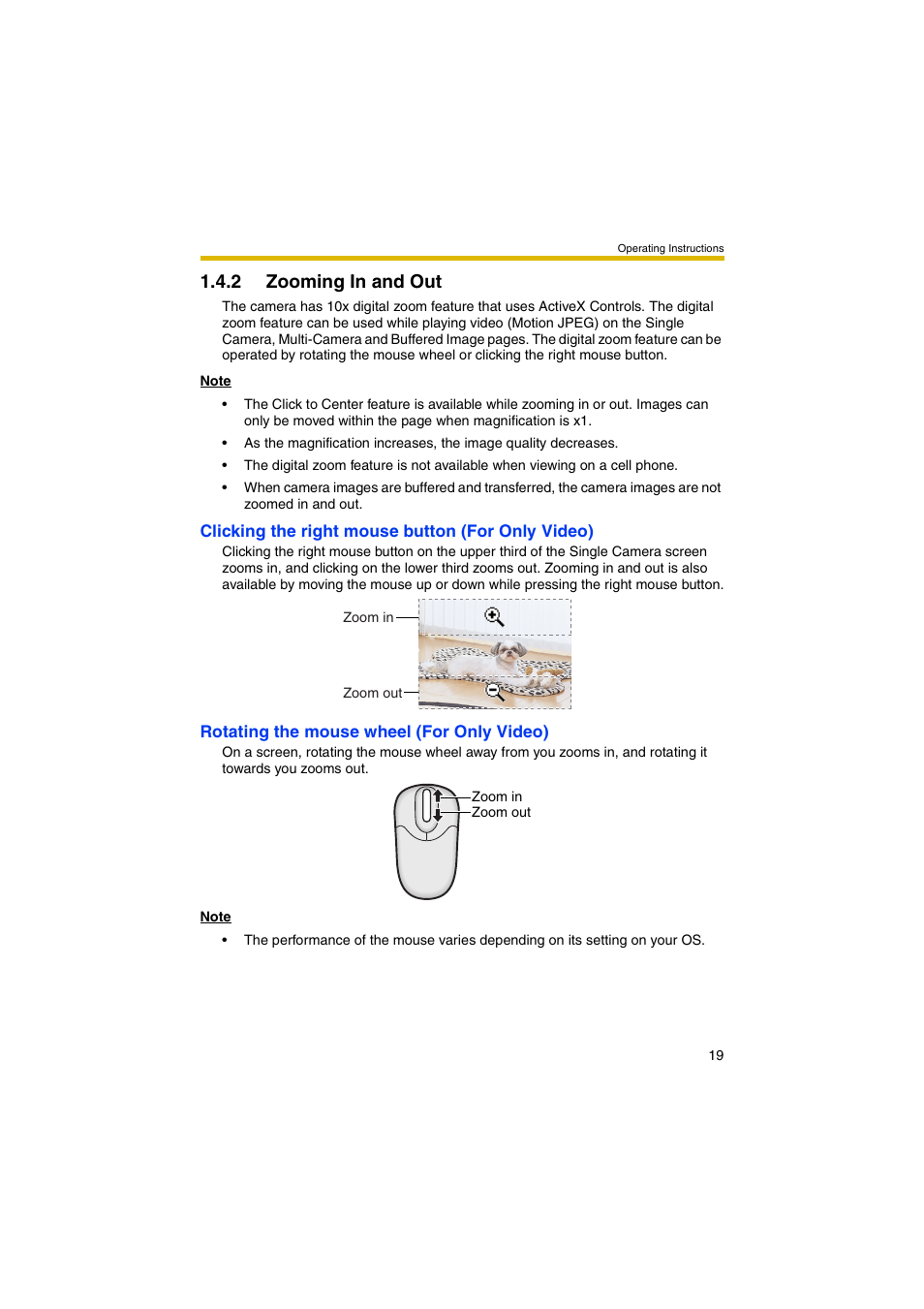 2 zooming in and out | Panasonic BB-HCM403A User Manual | Page 19 / 184