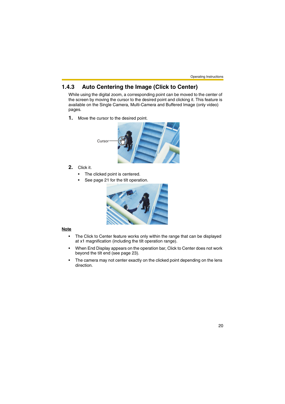 3 auto centering the image (click to center) | Panasonic BB-HCM403A User Manual | Page 20 / 184