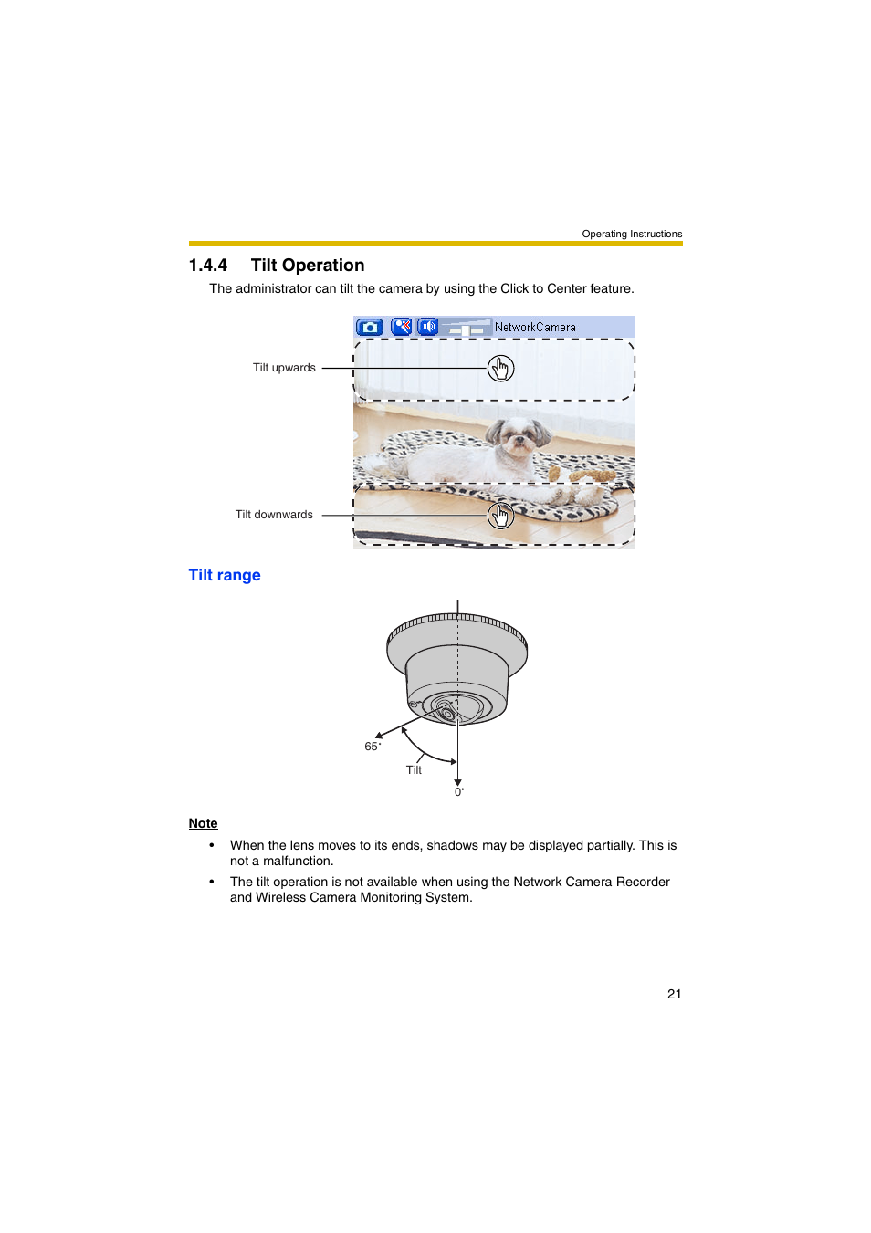 4 tilt operation | Panasonic BB-HCM403A User Manual | Page 21 / 184