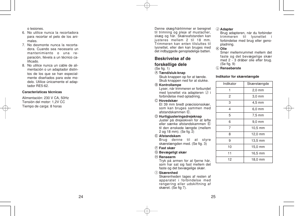 Panasonic ER207 User Manual | Page 13 / 28
