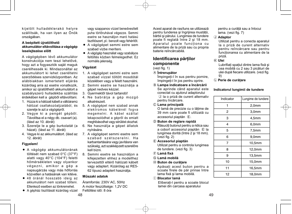 Panasonic ER207 User Manual | Page 25 / 28