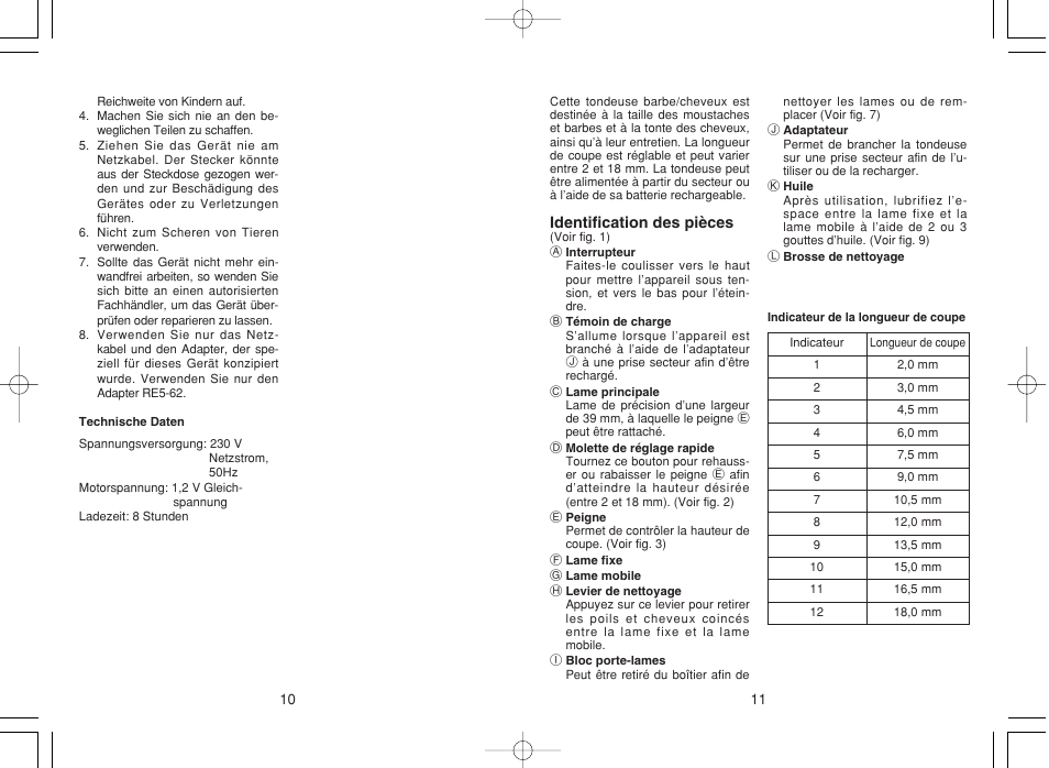 Panasonic ER207 User Manual | Page 6 / 28