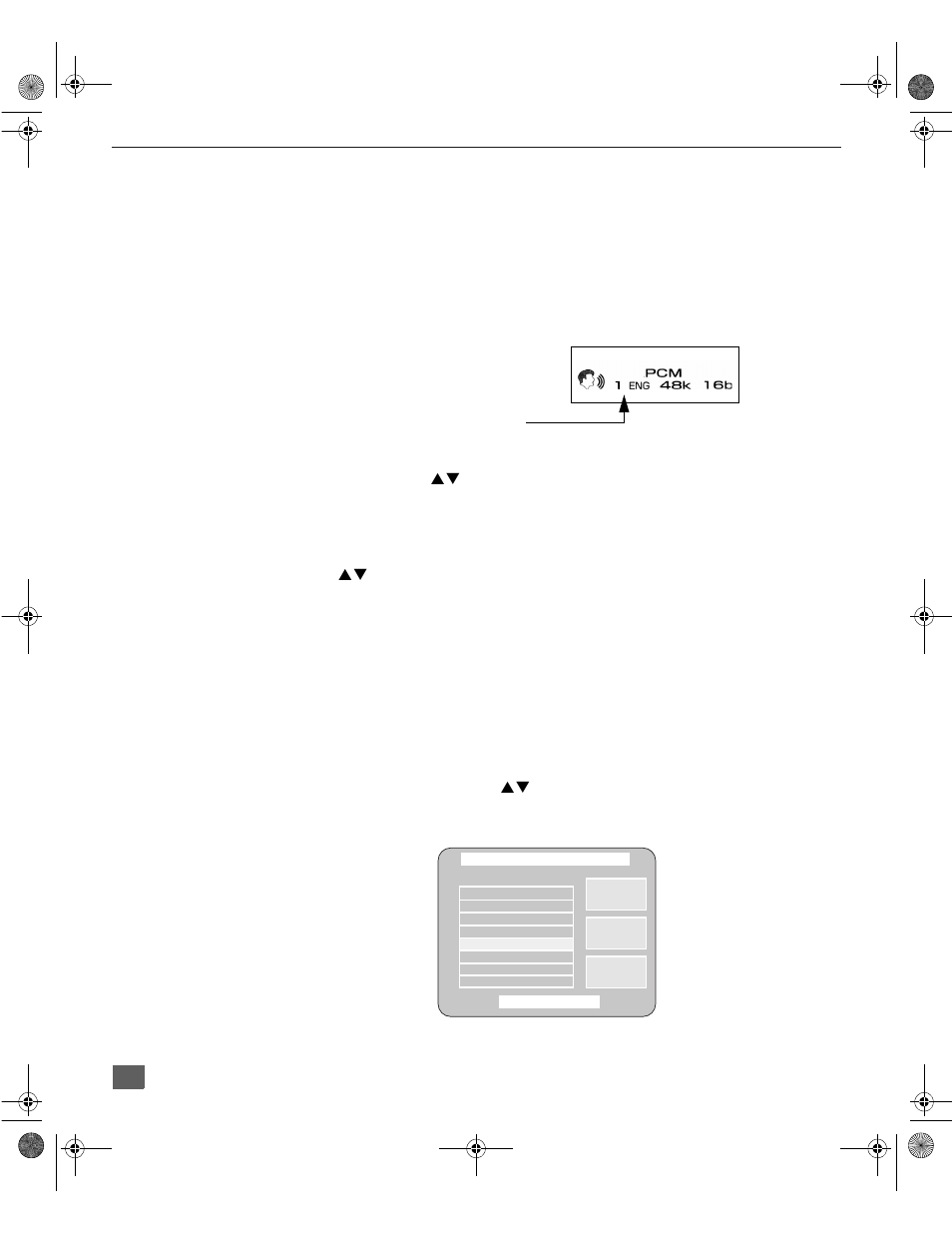 Audio, Play mode, Dvd o | Audio changing audio sound track language (dvd) | Panasonic CT-27DC50U User Manual | Page 31 / 49