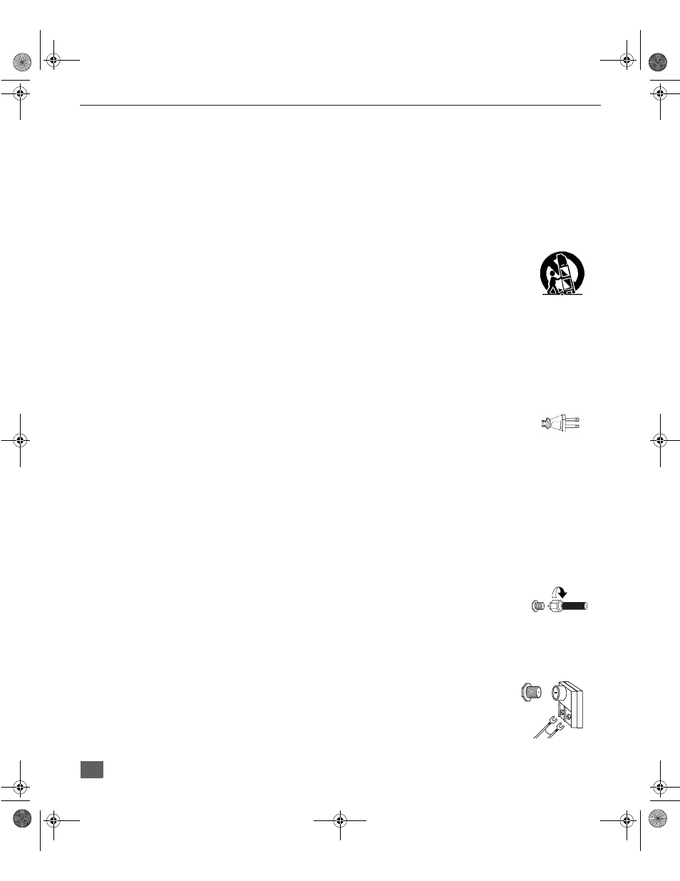 Installation, Television location, Optional cable connections | Ac power supply cord, Cable / antenna, Cable connection, Antenna connection | Panasonic CT-27DC50U User Manual | Page 7 / 49