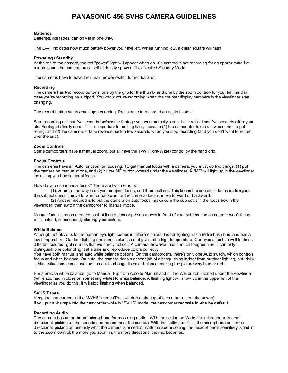 Panasonic 456 User Manual | 2 pages