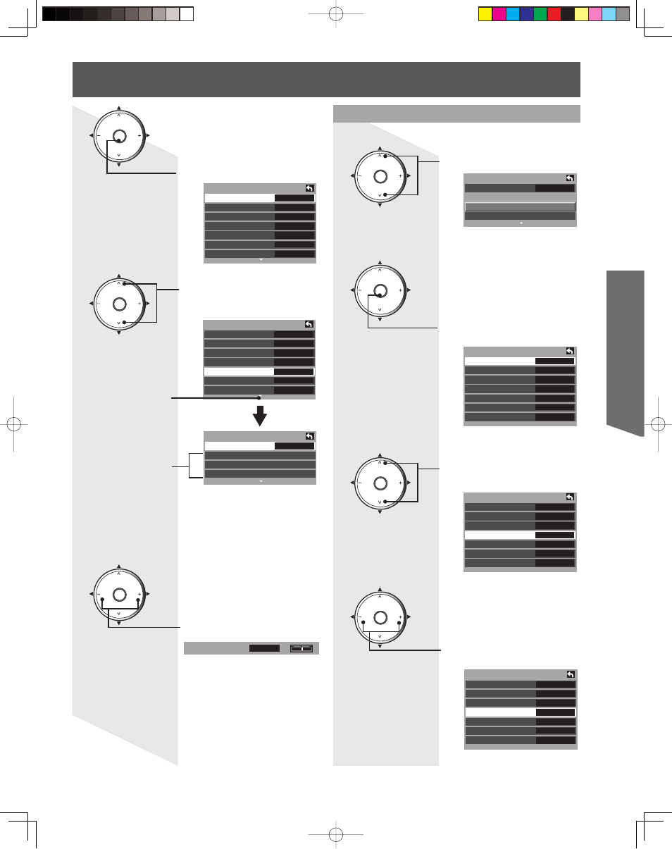 Basic operation, Other adjust sub-menu | Panasonic PT 61LCX65 User Manual | Page 27 / 80