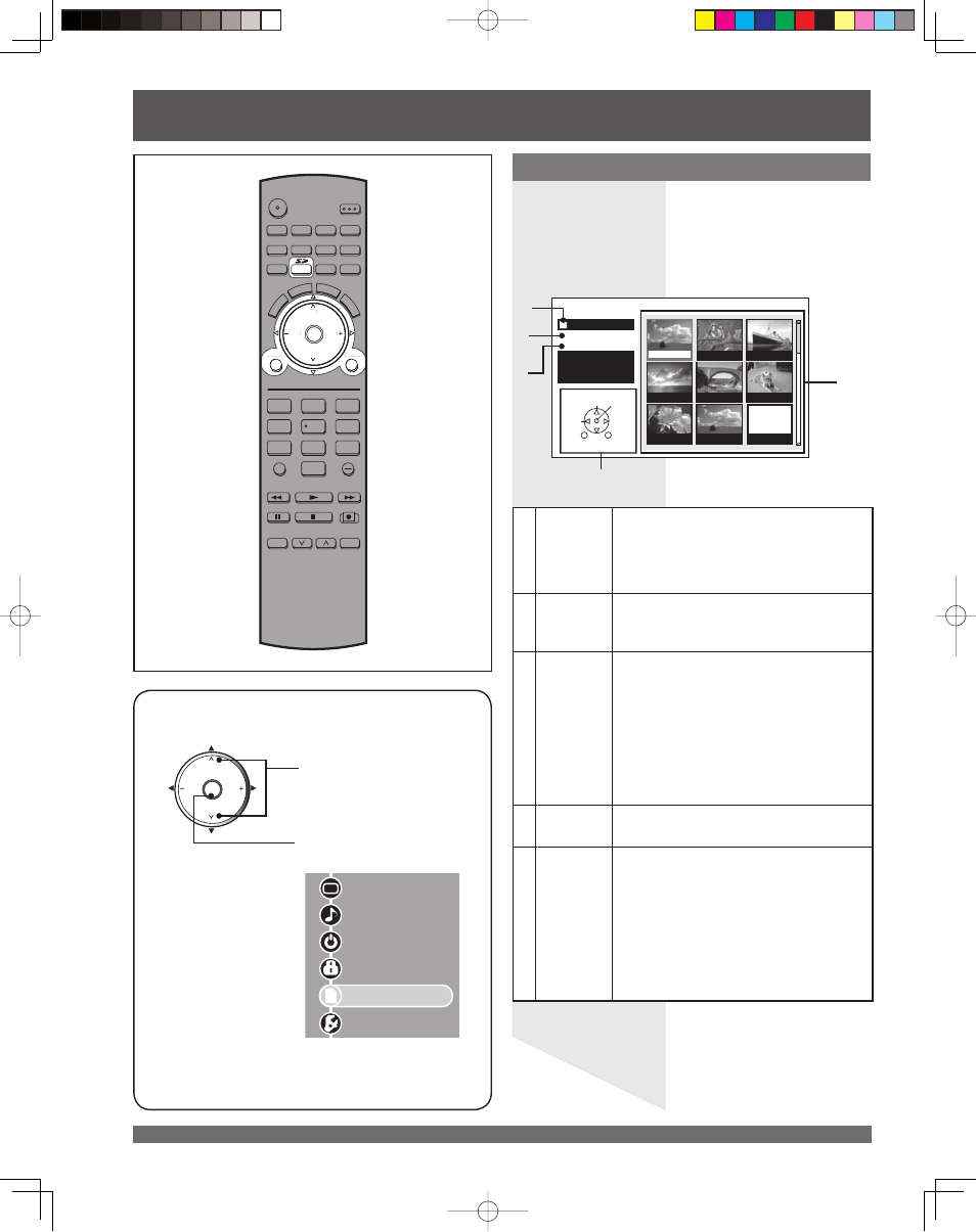 Photo viewer (continued), Jpeg thumbnail | Panasonic PT 61LCX65 User Manual | Page 50 / 80