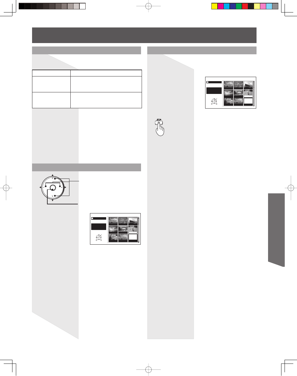 Advanced op er a tion, Exit photo viewer index area operation, Card warning messages | Message description | Panasonic PT 61LCX65 User Manual | Page 51 / 80