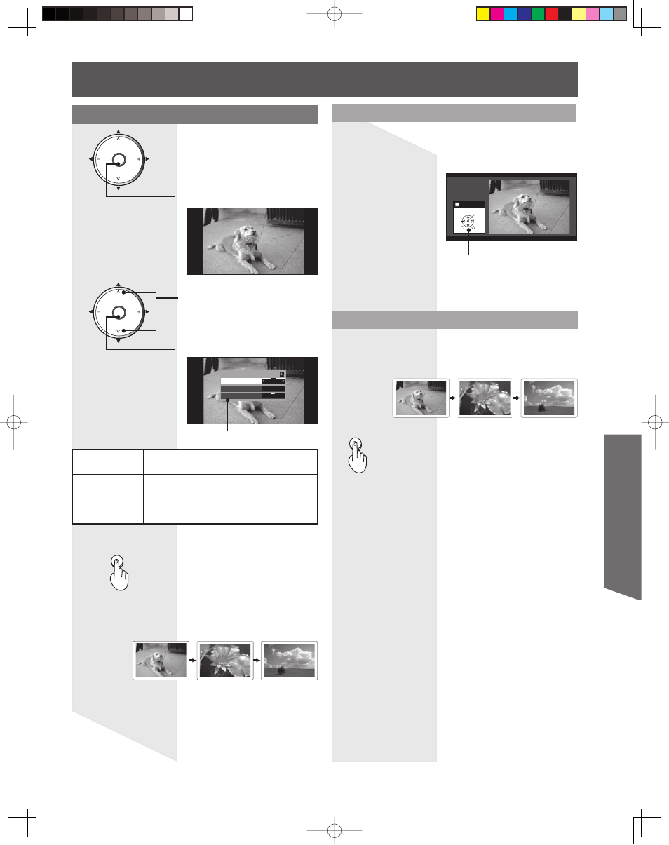 Advanced op er a tion, Slide show mode, Exit slide show mode navigation display | Panasonic PT 61LCX65 User Manual | Page 53 / 80