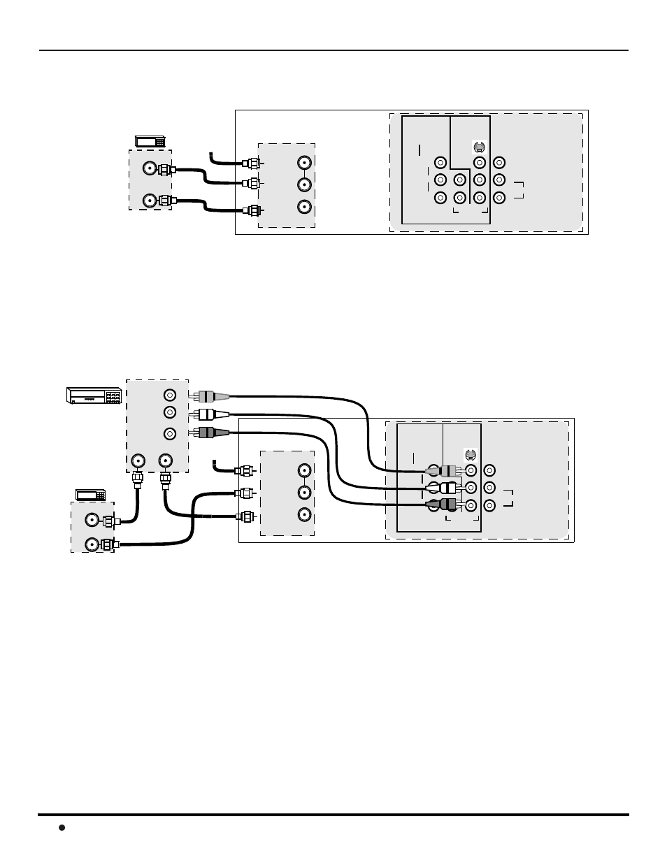 Cable box connection, Vcr and cable box connection, Ptional | Quipment, Onnections | Panasonic CT-F3442L User Manual | Page 10 / 80