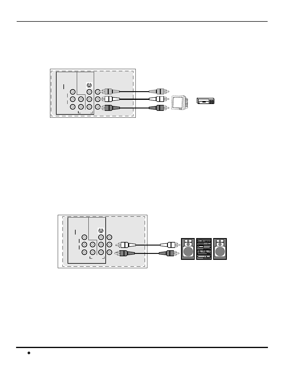 Program out connection (prog out), Amplifier connection (to audio amp), 10 l | Ptional, Quipment, Onnections, Procedure, Audio adjustments | Panasonic CT-F3442L User Manual | Page 12 / 80