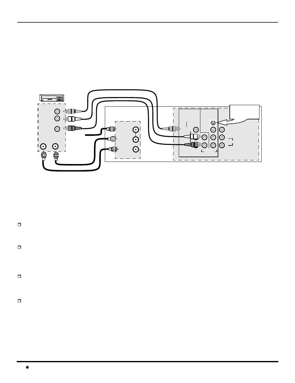 Conexiones de equipo opcional, Conexion de la videocasetera, Conexión de la videocasetera | Panasonic CT-F3442L User Manual | Page 48 / 80