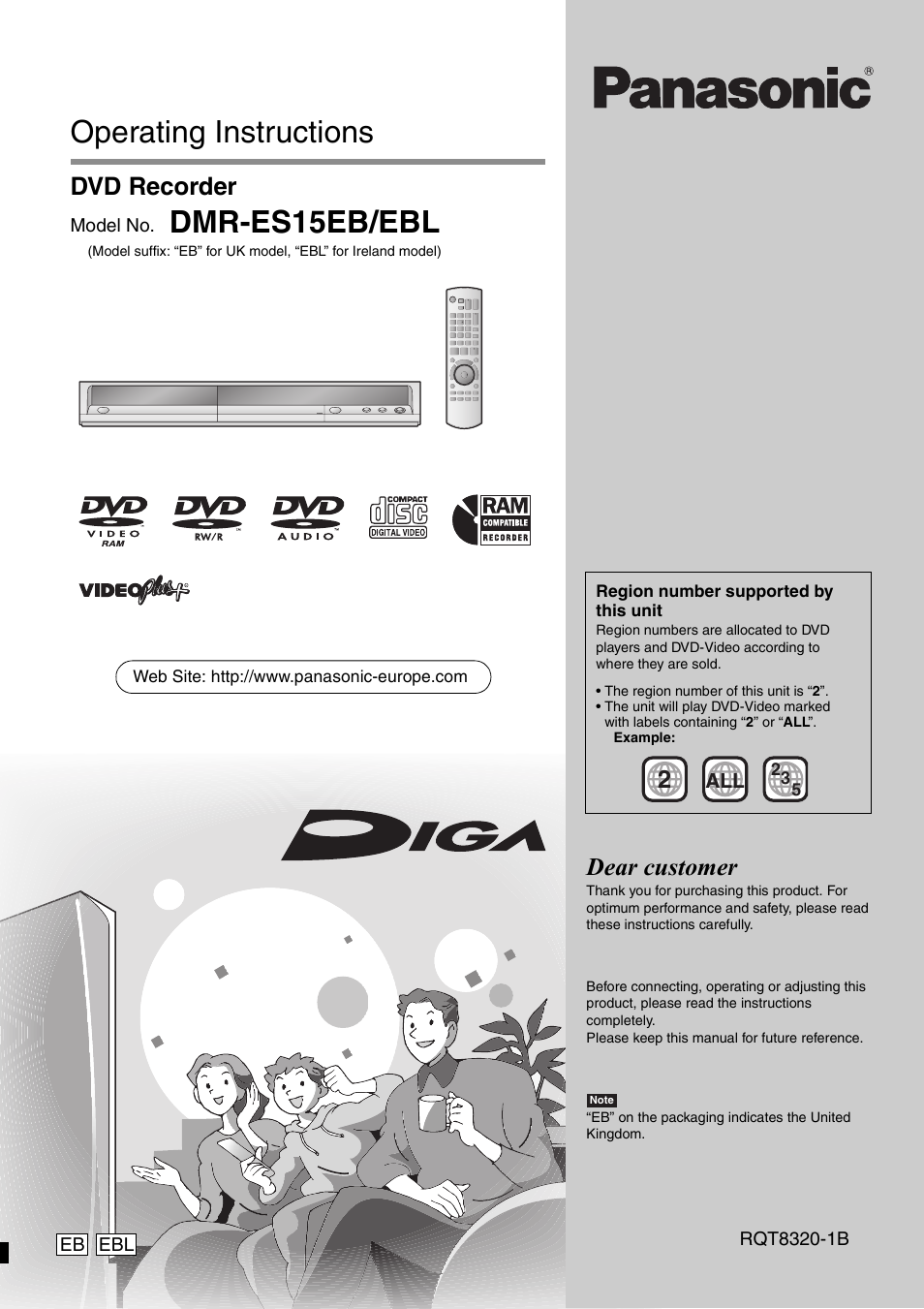 Panasonic DMR-ES15EB User Manual | 52 pages