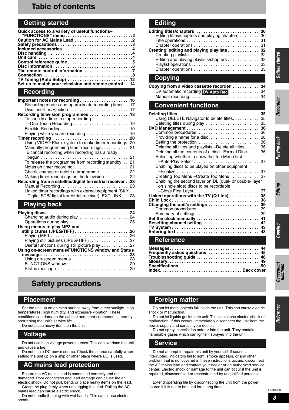 Panasonic DMR-ES15EB User Manual | Page 3 / 52